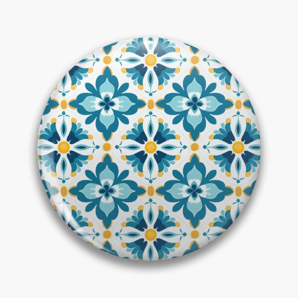 Item preview, Teal Diamond Lattice Floral Seamless Tile Pattern designed and sold by DigitaICraft.