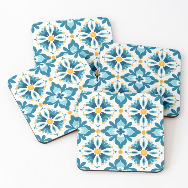Item preview, Teal Diamond Lattice Floral Seamless Tile Pattern designed and sold by DigitaICraft.