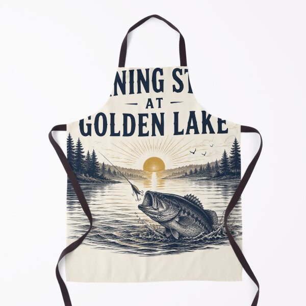 Item preview, Morning Strike At Golden Lake Vintage Bass Fishing Sunset T-Shirt designed and sold by TeeVerse27.