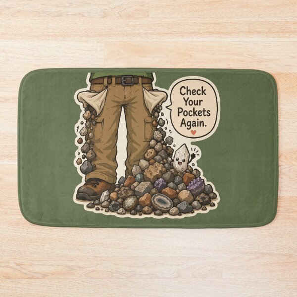 Item preview, Check Your Pockets Again Funny Rockhound Geology designed and sold by SimplePoDesign.