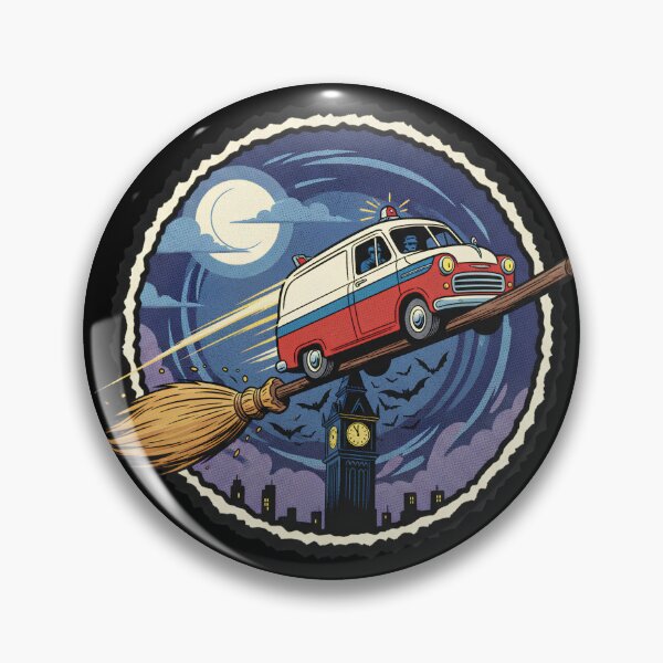 Item preview, Halloween Ambulance Broomstick Flying Night Shift EMT funny paramedic gift designed and sold by Lulustarfox.