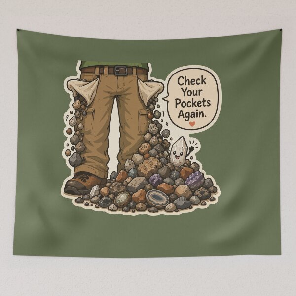 Item preview, Check Your Pockets Again Funny Rockhound Geology designed and sold by SimplePoDesign.