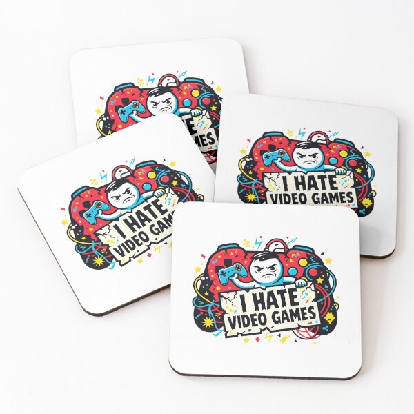 Item preview, I Hate Video Games Funny Cartoon Sticker designed and sold by Imaginarium of Chaos falcon88 .