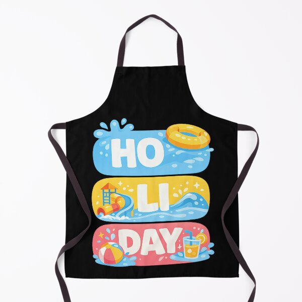 Item preview, HO LI DAY Water Park Holiday Typography Design designed and sold by TeeTimeTreasure.