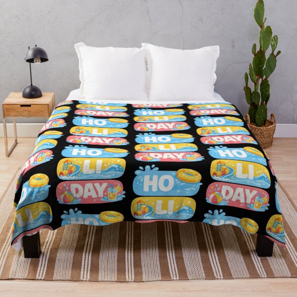 Item preview, HO LI DAY Water Park Holiday Typography Design designed and sold by TeeTimeTreasure.