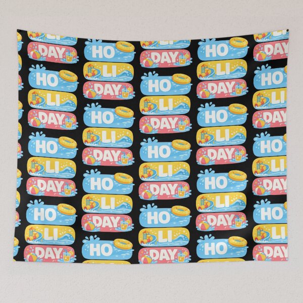 Item preview, HO LI DAY Water Park Holiday Typography Design designed and sold by TeeTimeTreasure.