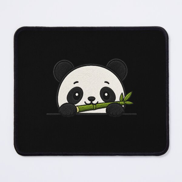 Item preview, Cute Peeking Panda Eating Bamboo Embroidery Patch designed and sold by ColorSplash123.