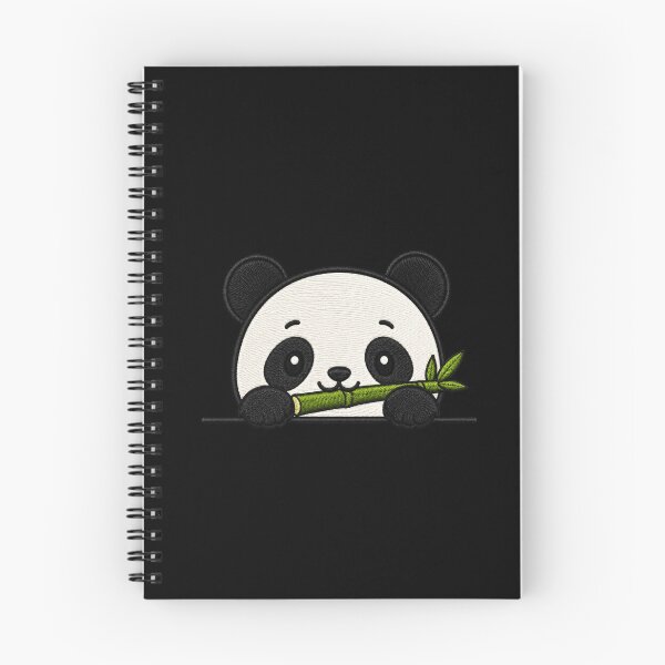 Item preview, Cute Peeking Panda Eating Bamboo Embroidery Patch designed and sold by ColorSplash123.