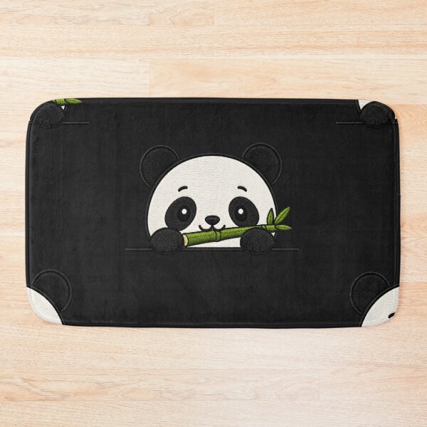 Item preview, Cute Peeking Panda Eating Bamboo Embroidery Patch designed and sold by ColorSplash123.