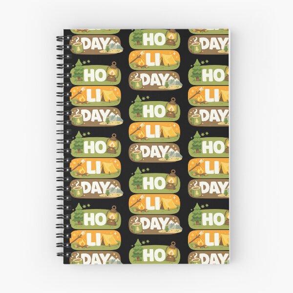 Item preview, HO LI DAY Camping Holiday Typography Design designed and sold by TeeTimeTreasure.