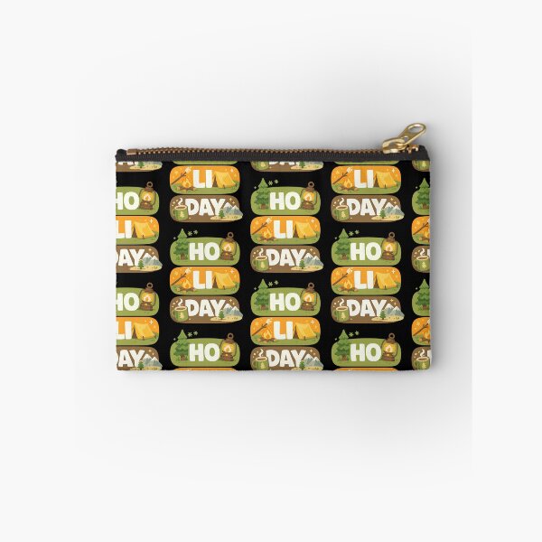 Item preview, HO LI DAY Camping Holiday Typography Design designed and sold by TeeTimeTreasure.
