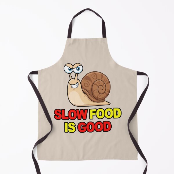 Item preview, Slow Food Funny Snail Illustration – Fast Food Parody Humor Design 4 designed and sold by WordPlayStudio.