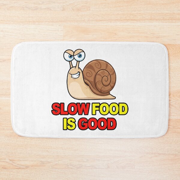 Aperçu de l'œuvre Slow Food – Illustration Drôle d’Escargot, Parodie du Fast Food 4 créée et vendue par WordPlayStudio.
