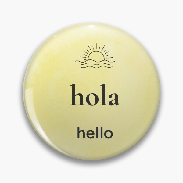 Item preview, Bilingual Yellow Watercolor Art Hola/Hello designed and sold by Sunbeam Atelier.