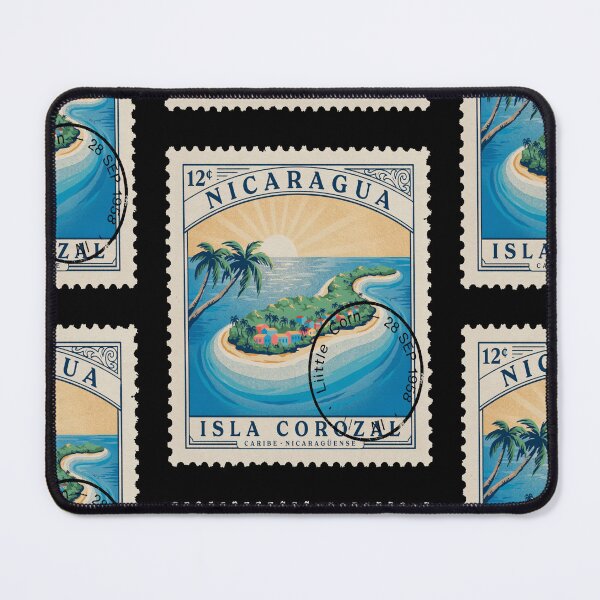 Item preview, Little Corn Island Nicaragua Caribbean Postage Stamp Sticker designed and sold by stickercuffs.