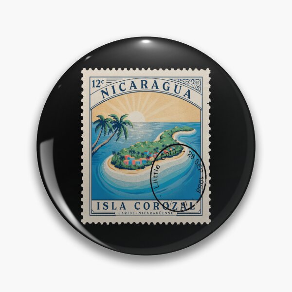 Item preview, Little Corn Island Nicaragua Caribbean Postage Stamp Sticker designed and sold by stickercuffs.