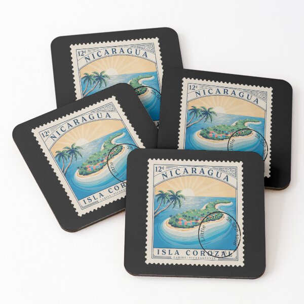 Item preview, Little Corn Island Nicaragua Caribbean Postage Stamp Sticker designed and sold by stickercuffs.