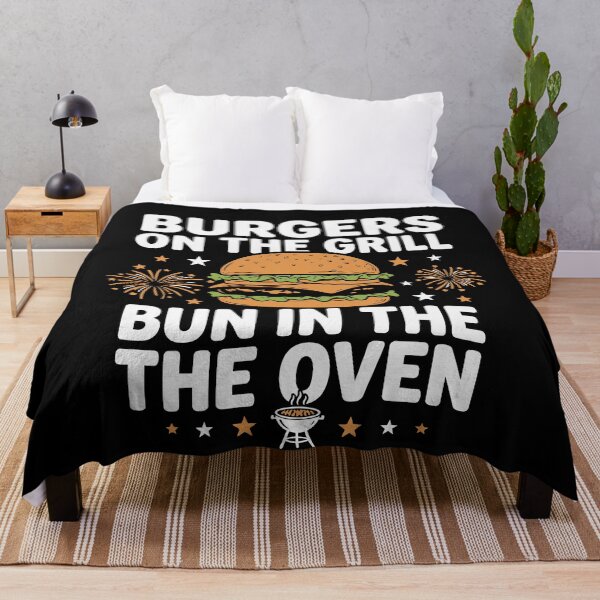 Item preview, Burgers On The Grill Bun In The Oven Pregnancy Announcement designed and sold by BornBorn.