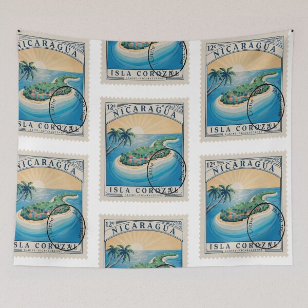 Item preview, Little Corn Island Nicaragua Caribbean Postage Stamp Sticker designed and sold by stickercuffs.
