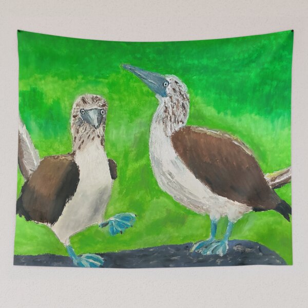 Item preview, Blue-footed Booby duo designed and sold by woodland-towers.