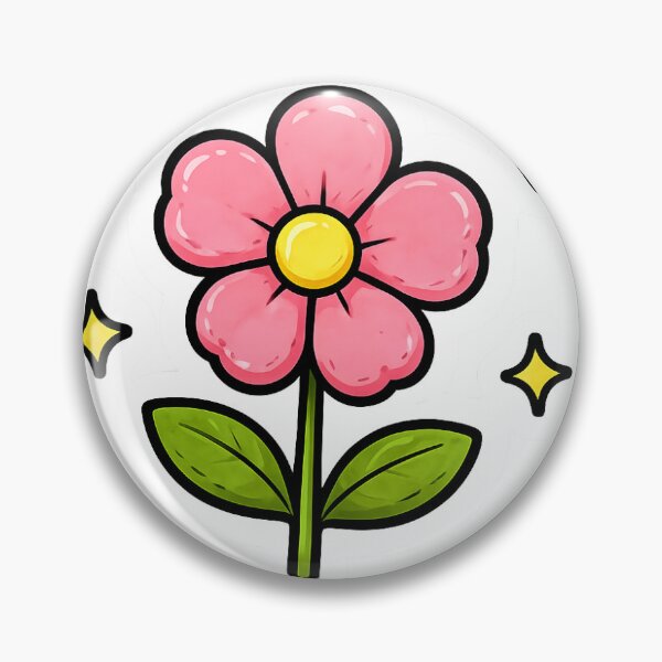Item preview, Cute Pink Flower Sticker | Kawaii Floral Blossom Illustration designed and sold by Ricomin.