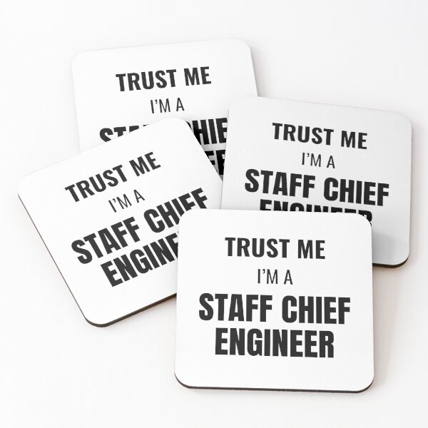 Artikelvorschau, Trust Me I'm a Staff Chief Engineer (Black) entworfen und verkauft von ShipCrewNation.