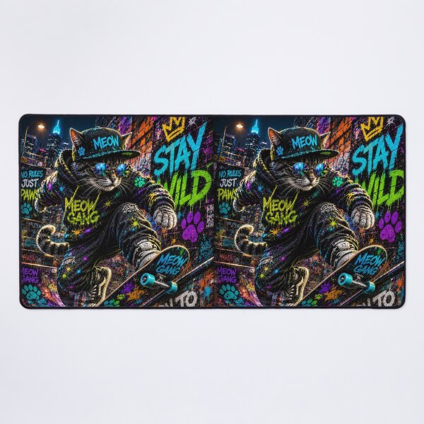Item preview, Meow Gang – Born to Shred designed and sold by Neon Riot Studio.