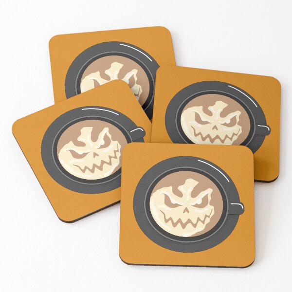 Item preview, Halloween Jack-o'lantern Coffee Latte designed and sold by HRSCreates.