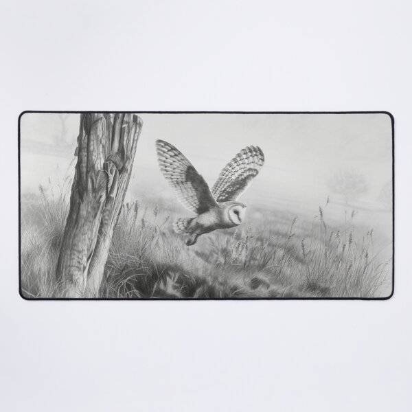 Item preview, A Barn Owl sweeping across open farmland, Birds in Motion designed and sold by CDC40.