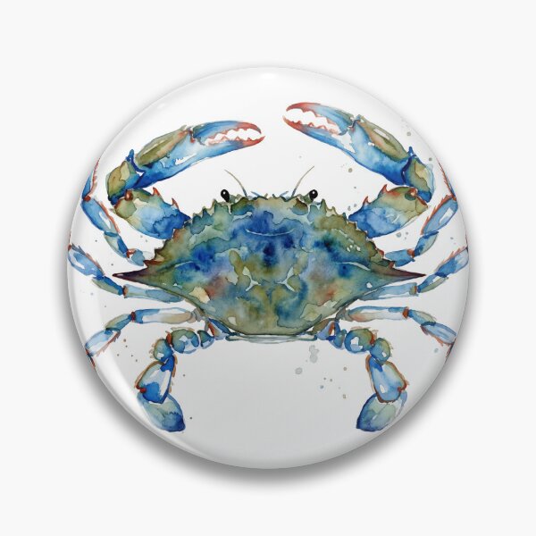 Item preview, Watercolor Maryland Green Crab designed and sold by katelizspra.