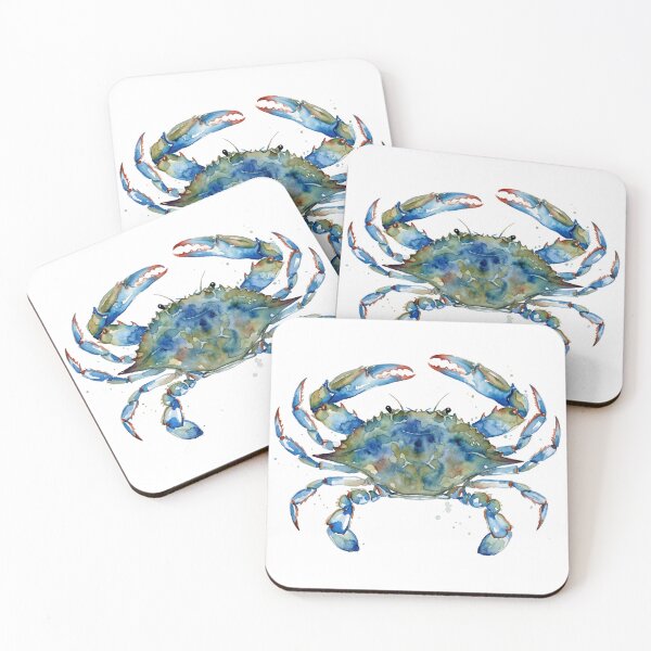 Item preview, Watercolor Maryland Green Crab designed and sold by katelizspra.