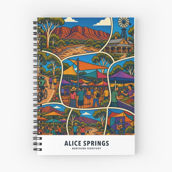 Item preview, Alice Springs Town Map | Retro Australian Travel Poster | Alice Springs Northern Territory Art Print designed and sold by Print My Town.