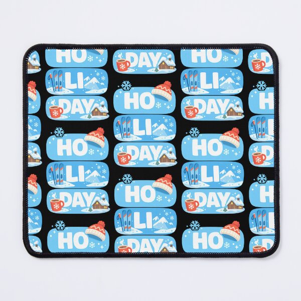 Item preview, HO LI DAY Ski Holiday Typography Design designed and sold by TeeTimeTreasure.