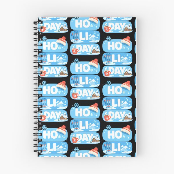 Item preview, HO LI DAY Ski Holiday Typography Design designed and sold by TeeTimeTreasure.