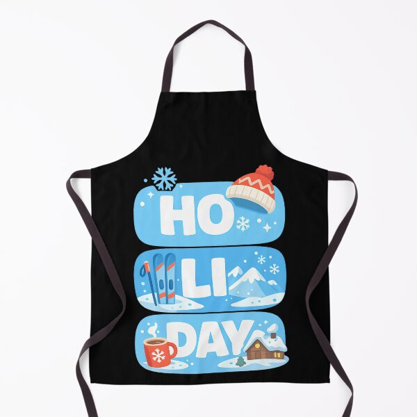 Item preview, HO LI DAY Ski Holiday Typography Design designed and sold by TeeTimeTreasure.