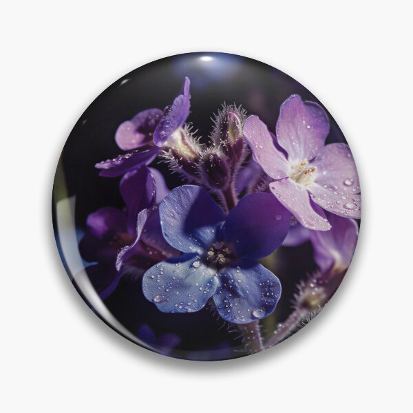 Item preview, Blue Forget Me Not Dew Flowers designed and sold by WitchyBotanicaArt.