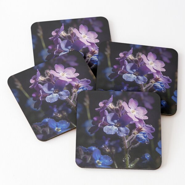 Item preview, Blue Forget Me Not Dew Flowers designed and sold by WitchyBotanicaArt.
