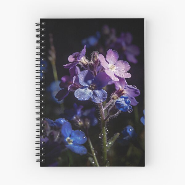 Item preview, Blue Forget Me Not Dew Flowers designed and sold by WitchyBotanicaArt.
