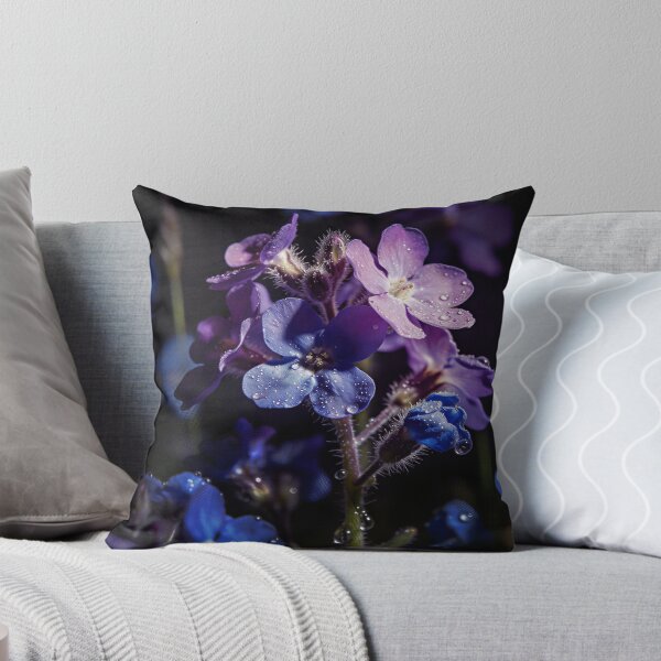 Item preview, Blue Forget Me Not Dew Flowers designed and sold by WitchyBotanicaArt.