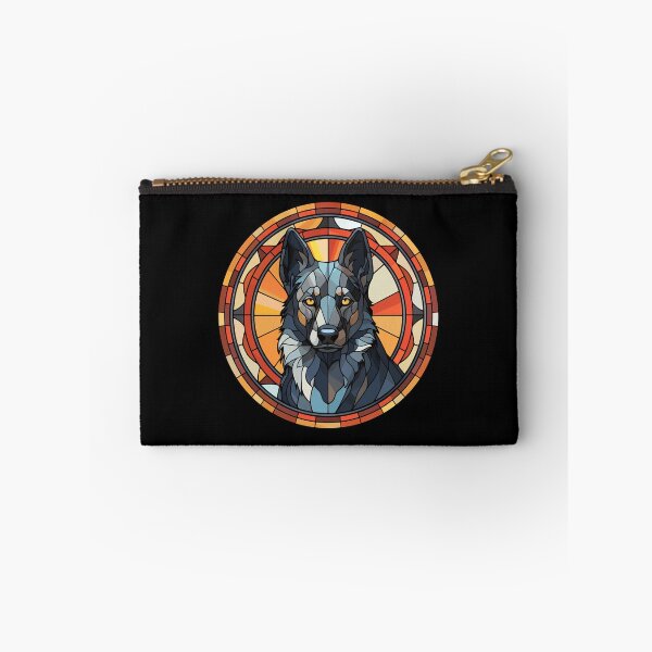 Item preview, Norwegian Elkhound Dog Stained Glass Leadlight Artistic Design Mom Dad designed and sold by rafaeltto.