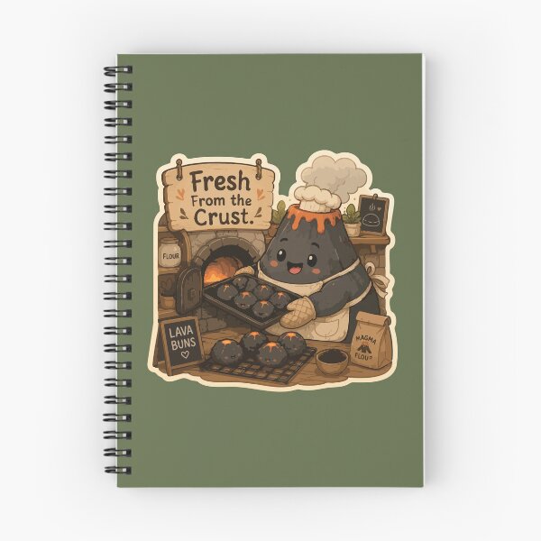 Item preview, Fresh From the Crust Funny Volcano Bakery Kawaii designed and sold by SimplePoDesign.