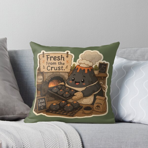 Item preview, Fresh From the Crust Funny Volcano Bakery Kawaii designed and sold by SimplePoDesign.