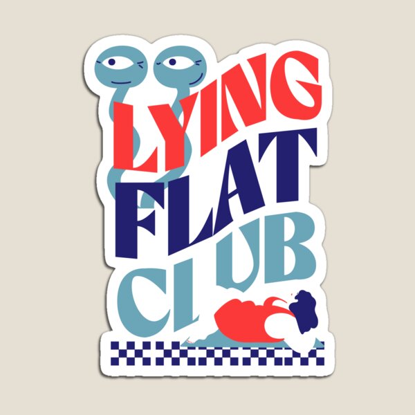 Item preview, Funny Chronic Illness Shirt Lying Flat Club Burnout in Red and Blue Neurodivergent Chronic Illness Humor Mental Health Sarcasm Spoonie Life designed and sold by RealLifeMerchies.