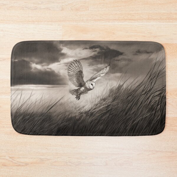 Item preview, A Barn Owl sweeping across open farmland, Birds in Motion designed and sold by CDC40.