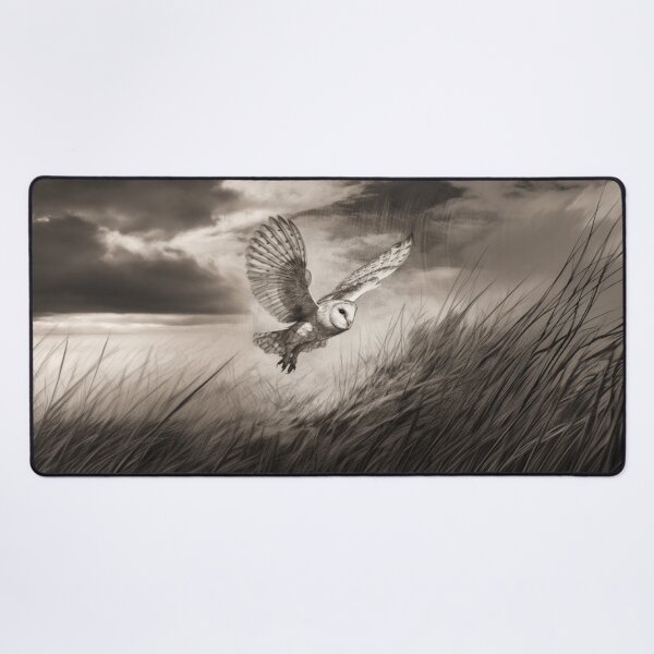 Item preview, A Barn Owl sweeping across open farmland, Birds in Motion designed and sold by CDC40.