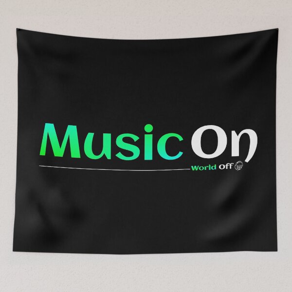 Item preview, Music On. World Off. designed and sold by TheFineShirt.