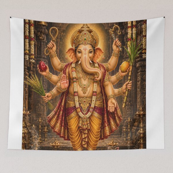 Item preview, The 32 forms of Ganapati Series-Taruna Ganapati – The Divine Youth | Museum-Quality Sacred Hindu Wall Art | The 32 Sacred Forms of Lord Ganesha Collection designed and sold by Homyar.