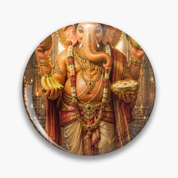 Item preview, The 32 forms of Ganapati Series-Bhakti Ganapati – The Divine Embodiment of Devotion | Museum-Quality Sacred Hindu Wall Art designed and sold by Homyar.