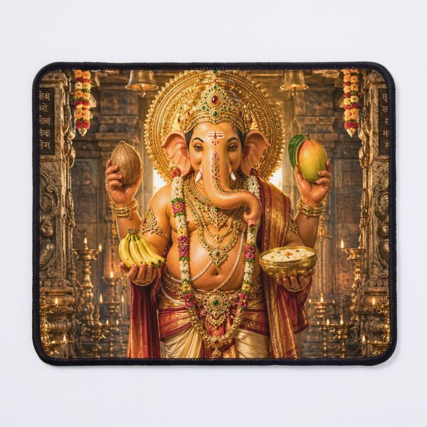 Item preview, The 32 forms of Ganapati Series-Bhakti Ganapati – The Divine Embodiment of Devotion | Museum-Quality Sacred Hindu Wall Art designed and sold by Homyar.