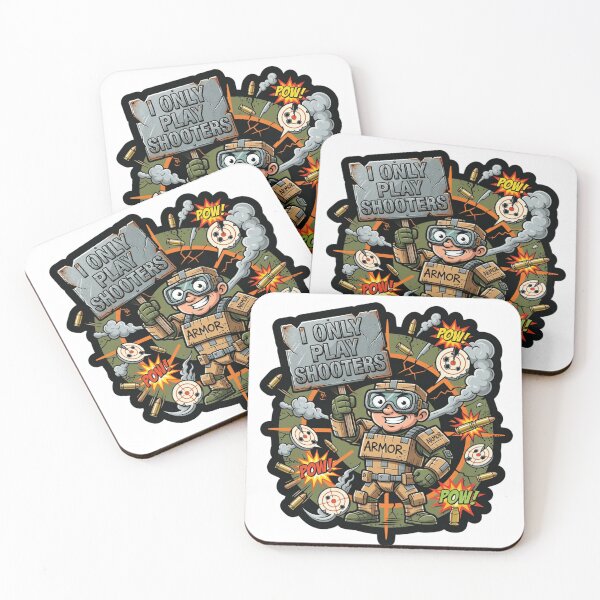 Item preview, I Only Play Shooters Funny Gamer Sticker designed and sold by Imaginarium of Chaos falcon88 .